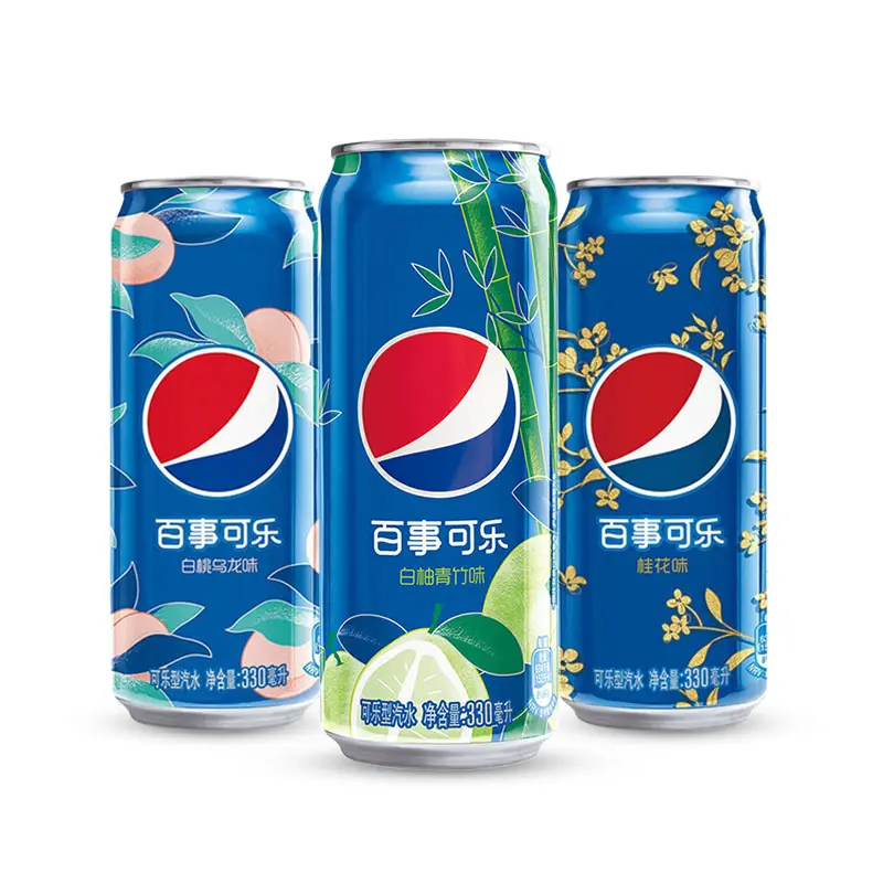 Grosir minuman lembut Coca 330ML kaleng biru minuman karbon Cola