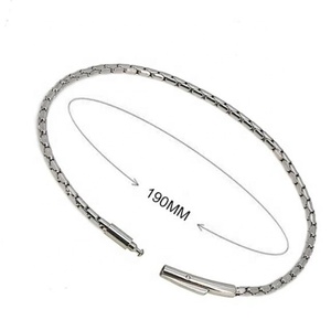 Yiwu Aceon velo in acciaio inox coda di <span class=keywords><strong>volpe</strong></span> catena a maglie strette donne elegante catena rotonda cilindro chiusura a scatto braccialetto - Product Image 5