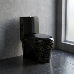 Offre Spéciale haute qualité noir décoratif en céramique une pièce placard à eau monobloc toilette Design de mode - Product Image 4
