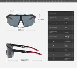 Nouvelles lunettes de soleil de sport coupe-vent 2024 <span class=keywords><strong>Viper</strong></span> mode Sport lunettes de soleil pour hommes une pièce lentille nuances personnalisées - Product Image 4