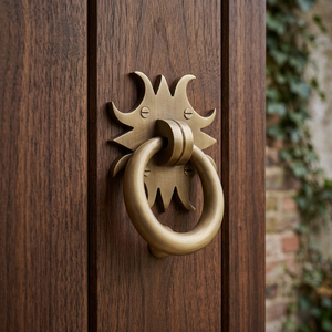 Elegant Vintage Door Knocker with Decorative Sunburst Design Classic and Durable for Timeless Home Entrance Appeal - Product Image 1