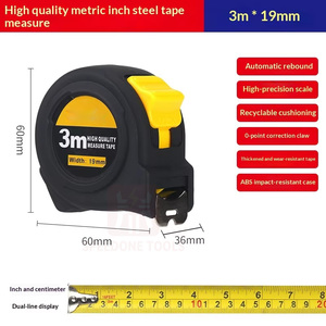 Penjualan Langsung Pabrik Meteran Pita ABS 19mm/25mm Lebar Bilah Skala Ganda Metrik/Imperial Presisi Tinggi 5 Meter - Product Image 2