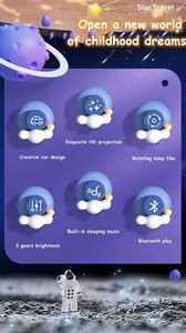 Nuovissimo proiettore di notte luce USB lampada a LED ricaricabile con musica BT <span class=keywords><strong>stelle</strong></span> colorate e <span class=keywords><strong>luna</strong></span> regalo per bambini - Product Image 6
