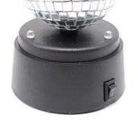 Vente en gros Mini Disco LED Miroir Boule Disco Lumières en verre Rotation Glowing Mirror Ball Décorations de fête Scène pour Noël