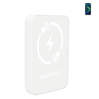 Nouvelle batterie externe magnétique 5000 mAh avec boîte, batterie externe personnalisée en gros 10000 mAh, 5000 10000 mAh pour iPhone, charge rapide sans fil