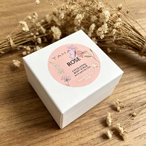 Étiquettes florales rondes personnalisées, autocollants en papier offset pour pots cosmétiques, gommages corporels, emballages de soins de beauté, <span class=keywords><strong>impression</strong></span> offset - Product Image 2