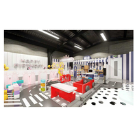 Équipement de terrain de jeu intérieur commercial de grande taille sur le thème de l'espace, avec toboggan, matériaux écologiques, certifié CE, pour les jeux de rôle des enfants