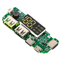 Module de charge de batterie au lithium 18650 avec protection de circuit imprimé, alimentation mobile USB double LED 5V 2.4A Micro/Type-C