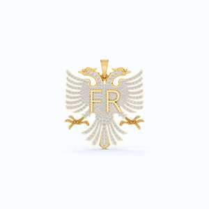 Colgante de Moissanita con Diseño de Águila Bicéfala Religiosa, Moderno y Personalizado, Chapado en Oro sobre Plata 925, Collar con Dijes Iced Out, Regalo Unisex - Product Image 2