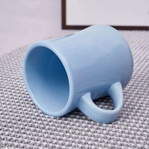 Mug à café carré en céramique et acier inoxydable, style rétro classique, robuste, 10 oz, avec poignée ergonomique pour boissons chaudes/froides - Promotion - Product Image 3
