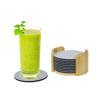 Sets de table ronds en feutre antidérapants, résistants à la chaleur, écologiques, épaisseur 3 mm, protection fiable de la table pour les boissons chaudes et froides