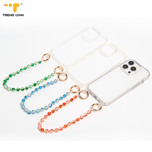 Mignon cristal perlé téléphone <span class=keywords><strong>bijoux</strong></span> sac breloques perles de verre bracelet téléphone portable sangle porte-clés pour <span class=keywords><strong>iPhone</strong></span> 15 16 17 Bracelet chaînes - Product Image 1