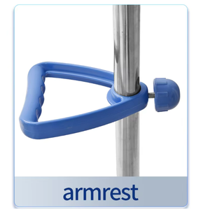 <b>Adjustable</b> Stainless Steel Mobile Drip Infusion Stand with Direct Manufacturer Supplied Infusion Rod for Hospital Use - Product Image 5