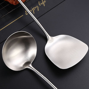 Ensemble <span class=keywords><strong>de</strong></span> 6 ustensiles <span class=keywords><strong>de</strong></span> <span class=keywords><strong>cuisine</strong></span> en acier inoxydable <span class=keywords><strong>de</strong></span> qualité alimentaire, écologiques, spatules, louche, cuillère à soupe, cuillère à pâtes - Product Image 4