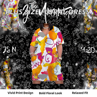Robe décontractée ample et sexy pour femmes, taille naturelle, motif floral, grande taille, 100 % polyester, idéale pour l'été et les soirées en club – Fabrication sur mesure pour les fabricants de vêtements