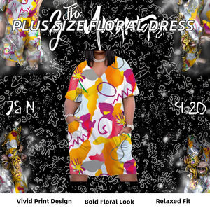 Vestido de poliéster 100% para mujer, talla grande, con estampado floral, cintura natural, sexy, informal y holgado, ideal para clubes, de fabricantes de ropa. - Product Image 2