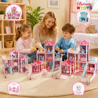Maison de poupée 3D Belinda pour filles, jeu d'imitation, villa de poupée à construire soi-même, meubles miniatures, accessoires, ensemble de jouets cadeaux pour enfants
