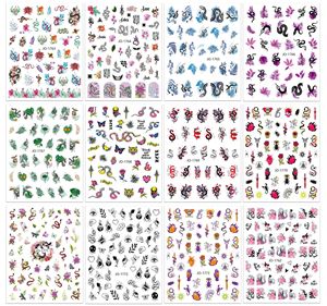 Hot Selling 3D Snake Pattern Nail Decals Color Sexy Hot European Self Adhesive For Nail Art Decoration Diy Nail Stickers