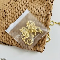 Petit sac à fermeture éclair en plastique pvc transparent recyclable personnalisé pour l'emballage de bagues de bijoux cosmétiques pochette zippée avec fermeture éclair