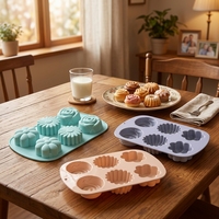 Moules à motifs multiples pour la décoration de gâteaux Moule à cupcakes Moule à chocolat Moules à gâteaux en silicone époxy