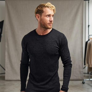 Mens Mesh Sweatproof Crew Neck Sweat Resistant Tees Antisweat Underwear Stretch Polyester/Cotton Thermal <b>Long</b> <b>Sleeve</b> Workout - Product Image 3