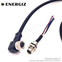 Benutzer definierte ein codiertes flaches m8 4-poliges Panel-Mount-Stecker auf jst m8 Sensor-Verbindungs kabel zum Verkauf