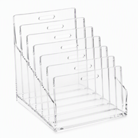 Support de présentation personnalisé en acrylique pour badges, présentoir transparent pour cartes d'identité, organisateur de comptoir d'inscription pour événements, support de base avec logo OEM HD