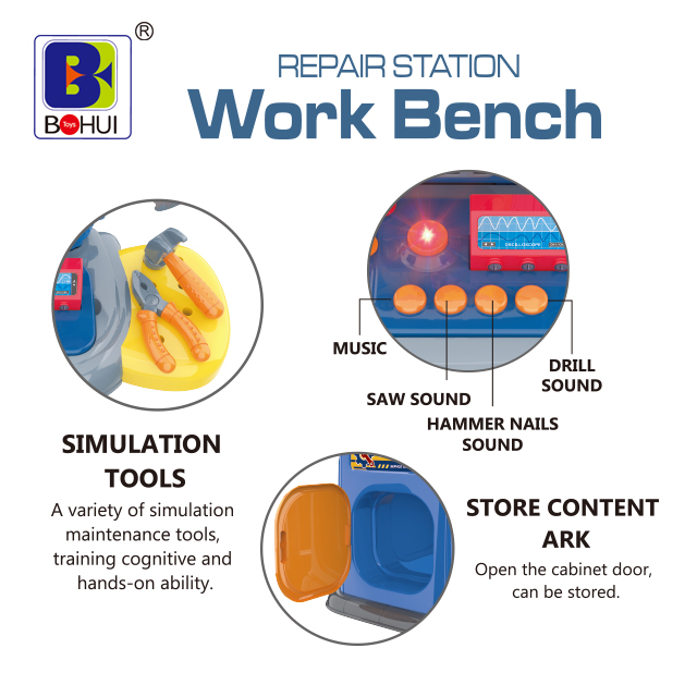 Детский строительный инструмент для мастерской верстак игровой набор детский набор инструментов пластиковый инструмент дрель игрушки для детей