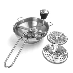 Moulin à aliments rotatif en acier inoxydable, presse-purée avec 3 disques interchangeables, moulin à aliments pour bébé 01AF001 - Product Image 1