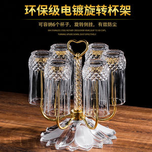 Support à verres créatif en verre avec support en acier inoxydable pour salon, style européen, égouttoir inversé - Product Image 5