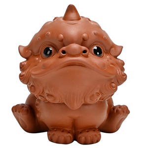 Nueva llegada creativa arcilla púrpura León danza té mascota hogar sala de té Mesa ceremonia del té accesorio - Product Image 5