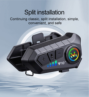 Headset Helm BT Grosir Y10-2X Interkom 2 Arah Sistem Komunikasi Tahan Air IPX6 dengan Dukungan Asisten Suara OEM/ODM