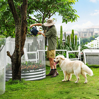 C47 Bac de jardin surélevé en métal, jardinière circulaire en métal surélevée