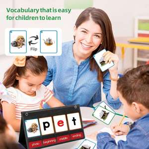 Tableau de poche pour l'apprentissage des mots CVC en éducation préscolaire pour enfants, en polyester 420D, outil d'apprentissage et de jeu de phonétique - Product Image 5