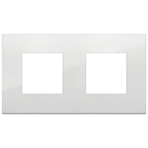 Placca 4M 2+2 Int71 CL Polar Total Look Wall <b>Switch</b> 16.8x9.7x1.7 cm - Product Image 1
