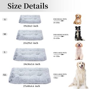Alfombrillas de Casa de perrera antideslizantes lavables de alta calidad, cama de perro de felpa lavable suave y acogedora - Product Image 3