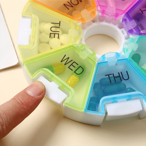 Hàng tuần <span class=keywords><strong>Pill</strong></span> Organizer 7 khoang đẩy-mở Vòng <span class=keywords><strong>Pill</strong></span> Box trong suốt xách tay y học trường hợp du lịch khuyến mại Quà Tặng - Product Image 5