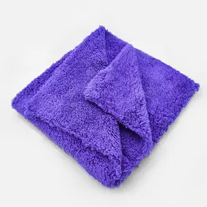 custom logo towels grey Car Detailing Towel Microfiber Coral Fleece super absorben car wash towel 400GSM