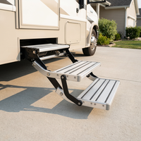 Marchepied électrique simple 12V DC en alliage d'aluminium pliable et rétractable pour camping-car, caravane, remorque de voyage, accessoire 150 kg
