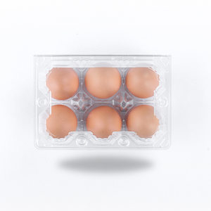 High Quality Cheap Custom 6 Hole Packaging Box Storage Container Transparent Plastic Egg Tray