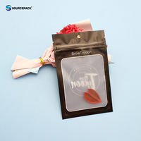 Sachet Doypack transparent avec fenêtre, refermable à fermeture éclair, en plastique givré de qualité alimentaire, pour l'affichage visible des snacks, des noix, des fruits secs et des aliments pour animaux de compagnie