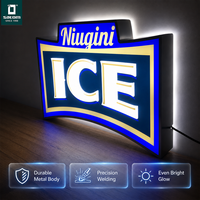 Enseigne lumineuse personnalisée pour comptoir, boîte à lumière pour vitrine, enseigne lumineuse pour point de vente de boissons, promotion de bière en magasin