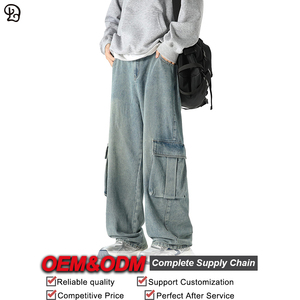 <span class=keywords><strong>Pantalon</strong></span> cargo en denim surdimensionné pour <span class=keywords><strong>homme</strong></span>, vintage, délavé, coupe ample, jean décontracté, streetwear, <span class=keywords><strong>pantalon</strong></span> baggy, multi-poches, mode hip-hop, bas - Product Image 3