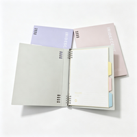 Carnet à spirales B5 212mm*276mm 80GSM 50 feuilles lignées Couverture PP Holographique Iridescent 4 couleurs 80pcs/carton Vente en gros