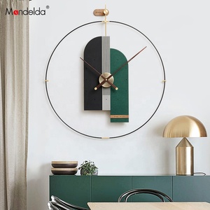Mandelda Home Decor Minimaliste Moderne Béton Quartz Métal <span class=keywords><strong>Horloge</strong></span> Murale Pour Salon 3d <span class=keywords><strong>Horloge</strong></span> Décoration Murale - Product Image 2