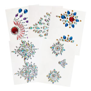 Collier auto-adhésif OEM personnalisé autocollant <span class=keywords><strong>de</strong></span> tatouage <span class=keywords><strong>de</strong></span> gemme cristal <span class=keywords><strong>de</strong></span> beauté <span class=keywords><strong>de</strong></span> luxe diamant <span class=keywords><strong>strass</strong></span> poitrine faux tatouage temporaire - Product Image 5