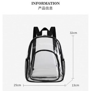 Sac à dos transparent en PVC lumineux et coloré pour femme, style personnalisé - Product Image 2