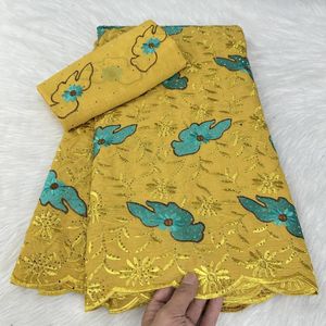 <span class=keywords><strong>Tissu</strong></span> en dentelle <span class=keywords><strong>suisse</strong></span> brodé voile Sénégal 2024, 5 yards, motifs assortis pour robes féminines - Product Image 3