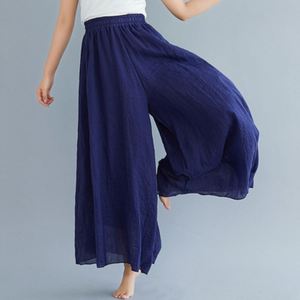 Pantaloni da <span class=keywords><strong>donna</strong></span> in cotone, gonna in vita elastica, tinta unita, pantaloni Swing traspiranti Casual a vita media, larghi per la primavera - Product Image 6
