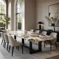 Dalle de quartzite exotique translucide de luxe, dalle de pierre cristalline or brésilien, mur TV rétroéclairé, îlot de cuisine, carrelage